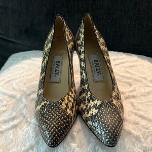 Leather Snakeskin Heels